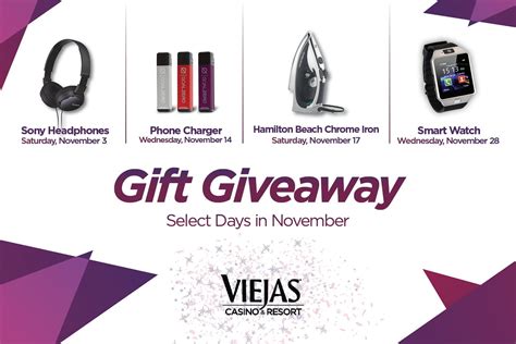 viejas gift giveaway today free play promo code